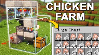 LOSSLESS Automatic Chicken Farm in Minecraft 121 Tutorial [upl. by Enaerb]