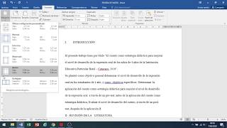 COMO CONFIGURAR UN DOCUMENTO EN NORMATIVA APA [upl. by Ardek147]