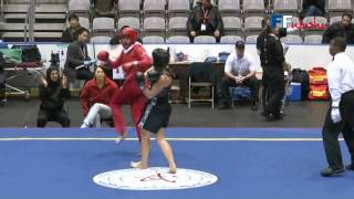 Wushu Toronto 2009 I Sanshou I W65kg I 12 I Valérie Domergue FRA  Khadijeh Azadpour IRI [upl. by Denni]