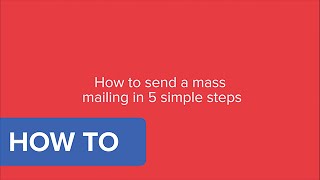 How to send a mass mailing in 5 easy steps in Marketing  SuperOffice CRM 8 [upl. by Oigroig]