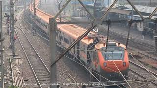 Spotted Trials of LHB Push Pull 22car train between Ahmedabad Mumbai passing Matunga Road [upl. by Eilagam]