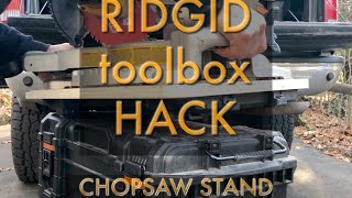 Ridged toolbox HACK  rolling chopsaw stand [upl. by Anuahsar]