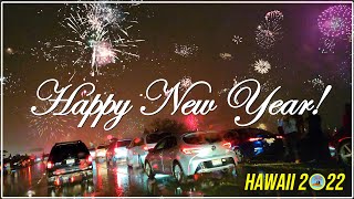 New Year Fireworks 2022 in Waipahu Honolulu Oahu Hawaii  Happy New Year 2022 🌴 Hawaii 4K [upl. by Leandre584]