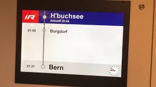 SBB Ansage  Herzogenbuchsee  IR17 Zürich HB – Bern 2019 [upl. by Irodim951]