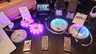 LED RGBIC 3 pin DREAM LIGHT STRIPS WITH MUSIC SYNC Versus Standard RGB 4 pin [upl. by Ahsik265]