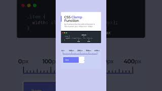 clamp is a function in CSS which claps a given value default between the minimum and maximum [upl. by Pollux575]