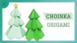 Jak zrobić Choinka origami w wersji 3D  DIY Tutorial [upl. by Lurie16]