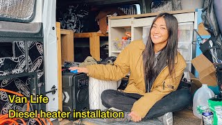 Van Life Installing a diesel heater in my van 🚐🔥 [upl. by Suivatnom]