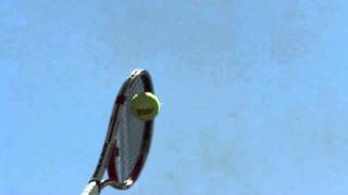 Stosur kick serve Racquet amp ball collision [upl. by Materse]