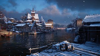 Assassins Creed Valhalla  Video Game Ambience  Ouse River Docks Jorvik [upl. by Leonsis254]