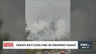 Fire crews have wildfire near Orofino fully lined [upl. by Yuri520]