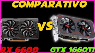 RX 6600 vs GTX 1660 TI Testes em varios Games 2023 [upl. by Nnahgem917]