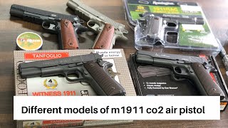 Different models of m1911 co2 air pistol by Airsoft gun india [upl. by Haret207]