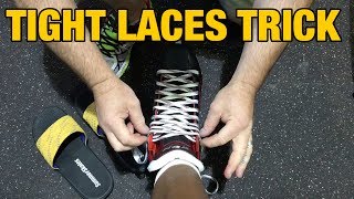 Quick trick to tie your hockey skate laces tighter  Reduce foot slippage [upl. by Huberman]