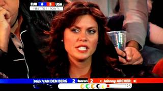 Mosconi Cup 2012 Day 3 Match 2 Van Den Berg vs Archer [upl. by Wildee]