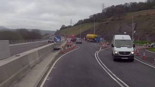 A465 Dualling Brynmawr to Gilwern April 2019 4k UHD video b [upl. by Eikcid]