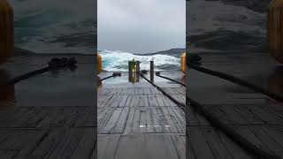 Sea waves chasing a Ship crew [upl. by Nylauqcaj]