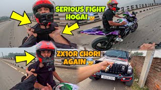 Fight hogai Modified Zx10r Chori SUPERBIKE Preparation for Ladakh Ride [upl. by Ahsieyt95]