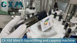 CX YGF 60ml E liquid filling and capping machine machine CGUB130MLV3 UnicornBottles cap filling [upl. by Mavilia]