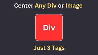 Most Easy way to center any div or image html css  Web development tricks [upl. by Annaicul]