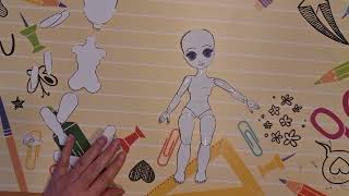 Tutorial de cómo hacer una muñeca de papel que se mueve Muñeca Recortable Articulada DIY [upl. by Cruce879]