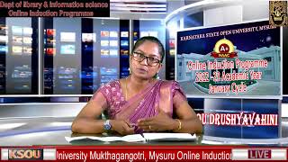 KSOU Dept of library amp information science Induction Programme [upl. by Noemys]