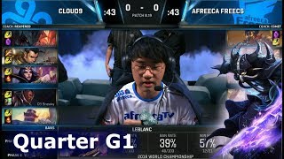 C9 vs AFS Game 1  Quarter Final S8 LoL Worlds 2018  Cloud 9 vs Afreeca Freecs G1 [upl. by Anoy]