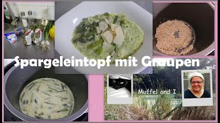 Spargeleintopf mit Graupen grüner Spargel mit feinen Gräupchen [upl. by Hsizan]