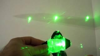 Budget Gadgets 100mW 532nm Green laser with diffraction lens from CD [upl. by Arykahs]