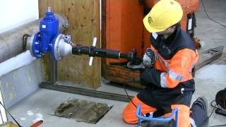 HOT TAPPING WITH TONISCO B30 USING FLANGED WELDABLE TEE AND FLANGED GATE VALVE [upl. by Artkele]