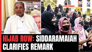 Day After Reversing Hijab Ban In Karnataka Siddaramaiah Dials Down Comment [upl. by Winny]