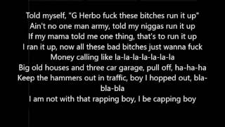 G Herbo  Run It Up Lyrics [upl. by Kavanagh]