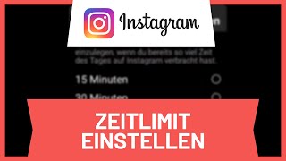 Instagram Zeitlimit einstellen • Tutorial [upl. by Furlani105]