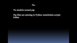 No module named pip fix  pip files missing in scripts folder  python [upl. by Irok]