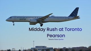 Midday Plane Spotting at Toronto Pearson International Airport [upl. by Euqinom]