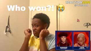 Carvena Jones vs Leah Jenea Two STUNNING Vocal Performances WOW  S2E7 … – REACTIONCAM [upl. by Aztiram]