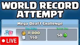 MEGA DRAFT CHALLENGE WIN STREAK WORLD RECORD ATTEMPT [upl. by Lovash]