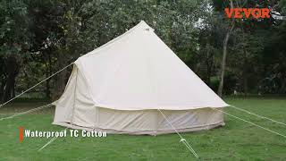 VEVOR Glamping Bell Tent Ultimate 12Person Waterproof Yurt for Family Camping [upl. by Sorips]