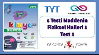 Orbital Yayınları TYT Kimya Soru Bankası s Testi Maddenin Fiziksel Halleri 1 Test 1 [upl. by Groscr681]