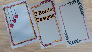 Assignment Front Page Design  How To Draw Easy Flower  Border Design [upl. by Noied607]