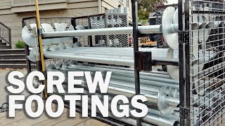 Front Addition Foundation Helical Screw Piles  Home Renovation amp Addition Part 7 [upl. by Marline773]