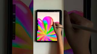 Making a 3D Flower procreate ipad art cute tutorial rainbow 3d easy fun drawing painting [upl. by Iahc407]