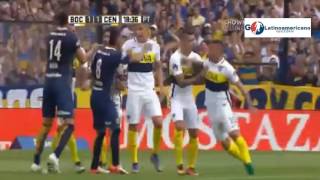 Gol Celebracion y Expulsion de Teofilo  Boca Juniors vs Rosario Central 11  20Noviembre2016 [upl. by Nesyla]