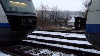 Cuplare Siemens Desiro DMU BR642 Coupling  Bratca 10 01 2013 [upl. by Ihtak]