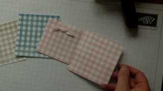 Stampin Up Gingham Effect using an embossing folder [upl. by Maynard]