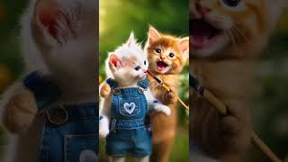 Behind every strong Cat there is a stronger Kitty shorts cat kitten kitty cute funny [upl. by Manny]