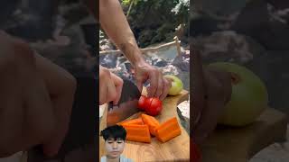 food cooking steak outdoorcooking delicious recipe bushcraft جنگلی kochen जंगल [upl. by Webb544]