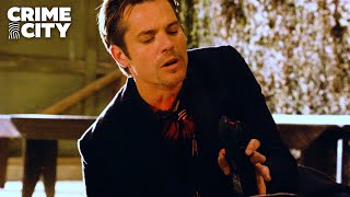 Raylan Gets Tased in Investigation  Justified Timothy Olyphant [upl. by Einniw]