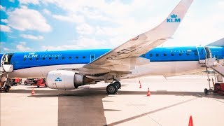 KLM E190 CITYHOPPER Economy Class  AMSHAM  FlyAround [upl. by Pearson]