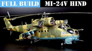 MI24V HIND 148 ZVEZDA scale model aircraft building [upl. by Lennor]